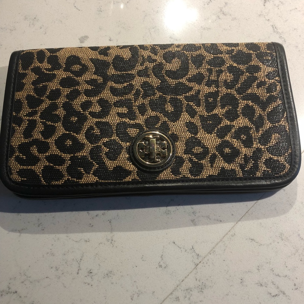 Tory Burch animal print clutch